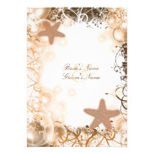 Beach wedding theme ~ elegant party custom personalized announcement