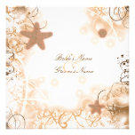 Beach wedding theme ~ elegant party custom personalized invitations
