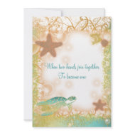 Beach wedding theme elegant party invitation