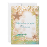 Beach wedding theme elegant party announcement