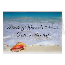 Beach Wedding Theme Invitations Greeting Cards