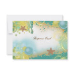 Beach wedding theme ~ response rsvp card custom invitations