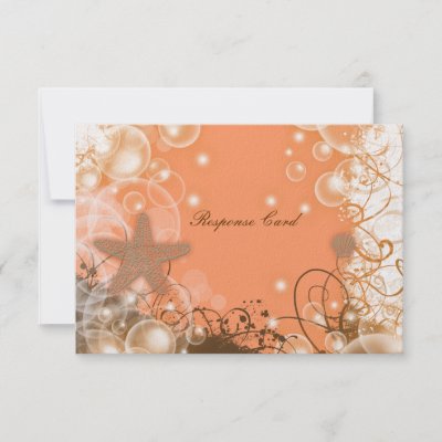 Chocolate Wedding Theme on Beach Wedding Theme   Response Rsvp Card Personalized Invites From