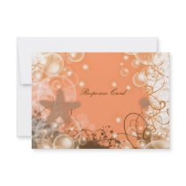 Beach wedding theme ~ response rsvp card personalized invites