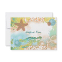 Beach wedding theme ~ response rsvp card custom announcements