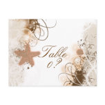 Beach wedding theme ~ table number card postcard