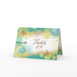Beach wedding theme ~ table seating 3 placement cards