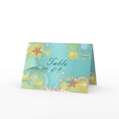 Beach wedding theme ~ table seating 3 placement cards by mensgifts