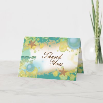 Beach Wedding Theme on Beach Wedding Theme   Thank You Cards From Zazzle Com