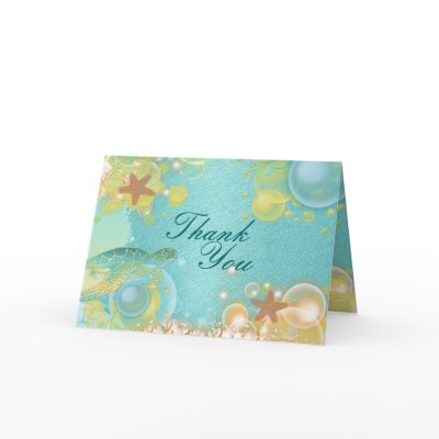 Beach wedding theme ~ thank you card by mensgifts