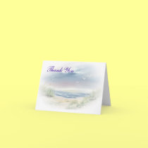 Beach Wedding Theme Thank you notecards cards