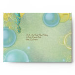 Beach wedding theme ~ turtle n bubbles envelope