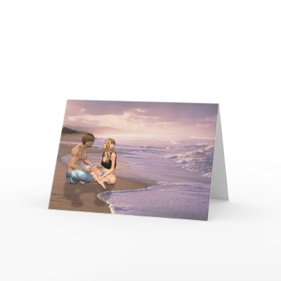 Beach, Will You Marry Me Cards by beverlytazangel