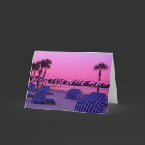Beach Wish You Were Here Card. cards