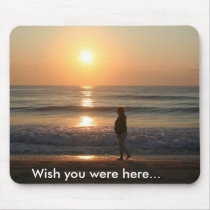 Beach "Wish you were here" mousepads by dancersing Beach "Wish you were here" mousepads