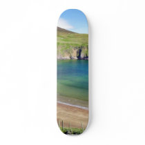 Beach With Beautiful Green Hills skateboards by lifesphere Beach With Beautiful Green Hills skateboards