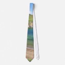 Beach With Beautiful Green Hills ties by lifesphere Beach With Beautiful Green Hills ties