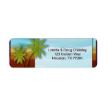 Beach with Palm Tree designer label