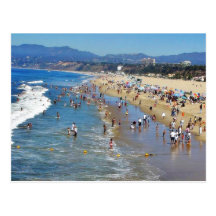 Beach With Surfers Post Cards