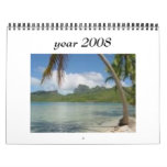 beach, year 2008 wall calendars