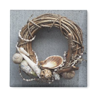 Beachcomber Wreath Magnet by cmariegifts