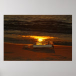Beached Bottle Poster