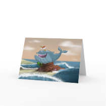 Beached Whale Greeting Card (Blank Inside)