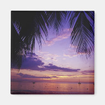 Beaches at Negril, Jamaica 2 Refrigerator Magnets