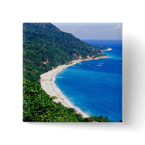 Beaches, Barahona, Dominican Republic, Pinback Buttons