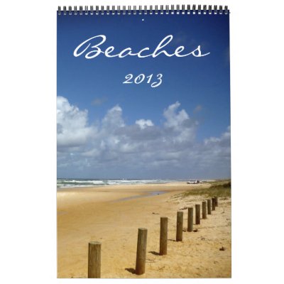 beaches calendar 2013 by cardart