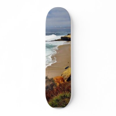 Beaches Ocean Cliffs La Jolla Skate Board Deck by lifesphere