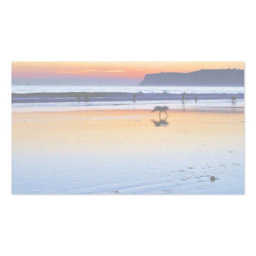 Beaches Point Loma Sunsets Business Card Template (back side)
