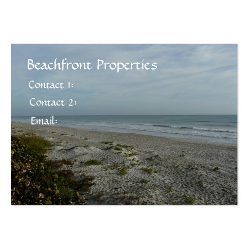 Beachfront Properties/Real Estate Business Cards (front side)