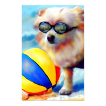 Beachin' (Pomeranian) Fine Art Print
