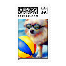 Beachin' (Pomeranian) Stamps