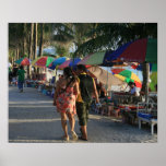 Beachwalk on Boracay, Philippines Poster