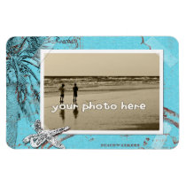 Beachwalker Collage Turquoise Custom Photo Large premium magnets