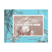 Beachwalker Collage - Turquoise postcards