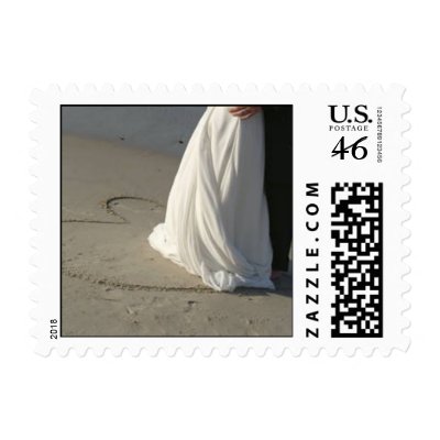 beachwedding postage stamps