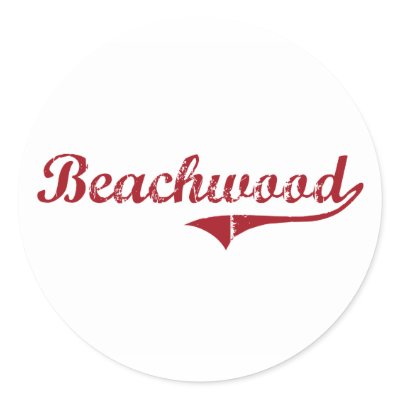 Beachwood Ohio Classic Design Round Sticker by cityshirt