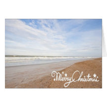 BEACHY CHRISTMAS GREETINGS FROM OUR BEACH CARD