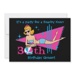 Beachy Keen 30th Birthday Custom Invitations