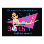 Beachy Keen 30th Birthday Custom Invitations