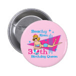 Beachy Keen 30th Birthday Pinback Button