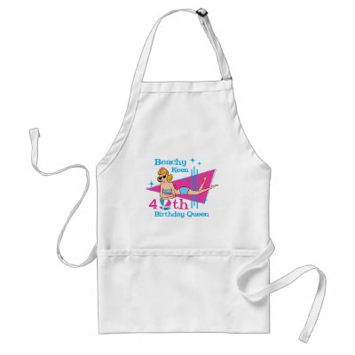 Beachy Keen 40th Birthday Apron by pinkinkart