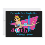 Beachy Keen 40th Birthday Custom Invitations