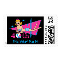 Beachy Keen 40th Birthday Custom Postage