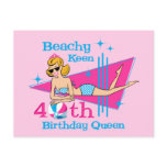 Beachy Keen 40th Birthday Postcards