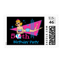 Beachy Keen 50th Birthday Custom Postage