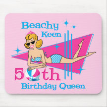 Beachy Keen 50th Birthday Mouse Pad